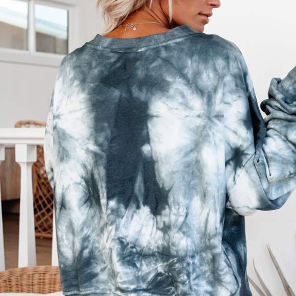 MONTEREY COTTON REVERSIBLE TIE DYE KNIT PULLOVER M - Picture 6 of 10